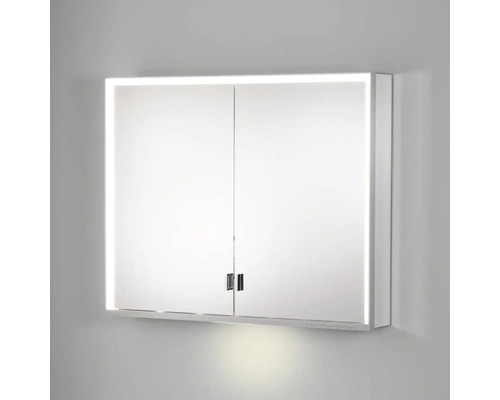 Zrkadlová skrinka s osvetlením a dvomi dvierkami do kúpeľne
