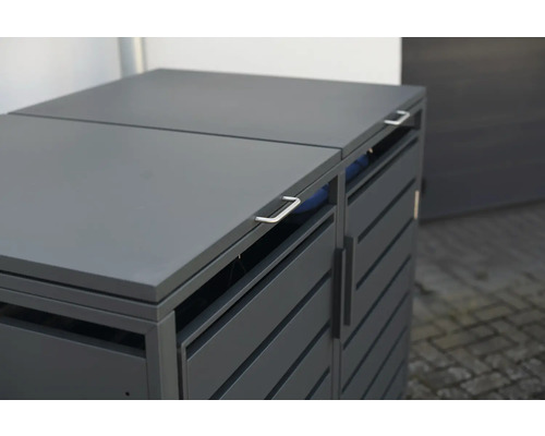 Kôš na odpadky s dvomi priehradkami a držadlami