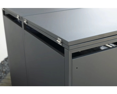 Box na smetné nádoby s výklopným vekom