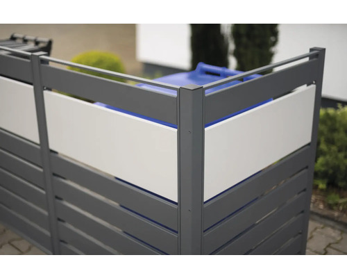 Kryt na smetné nádoby s lamelovou štruktúrou na zakrytie smetných nádob