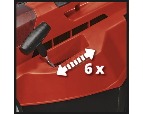 Centrálne nastavenie výšky kosenia kosačky so šesťnásobným nastavením