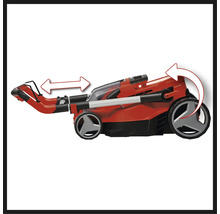 Kosačka na trávu s nastaviteľnou rukoväťou a skladacou konštrukciou pre ľahké skladovanie