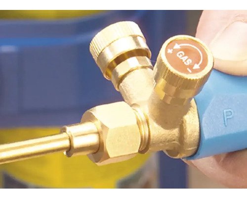 Detail plynového horáka s regulátorom