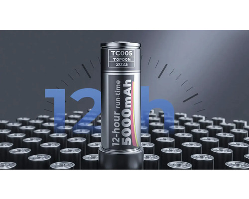 Batéria Topdon TC005 s kapacitou 5000 mAh a výdržou 12 hodín