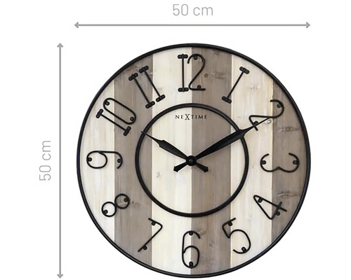 Nástenné hodiny s priemerom 50 centimetrov