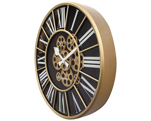 Dekoratívne nástenné hodiny s dizajnom ozubeného kolesa