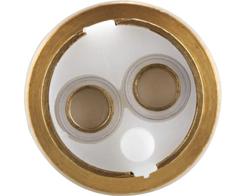 Vnútorný pohľad na sanitárnu armatúru s dvoma otvormi