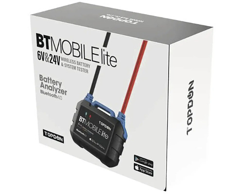 Balenie testera batérií Topdon BT Mobile Lite pre 6 voltové a 24 voltové systémy
