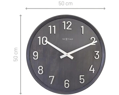 Okrúhle nástenné hodiny s priemerom 50 cm