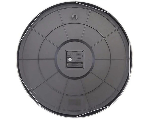 Zadná strana okrúhlych nástenných hodín