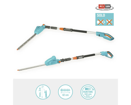 Akumulátorové nožnice na živý plot Gardena, na použitie s 18-voltovou batériou
