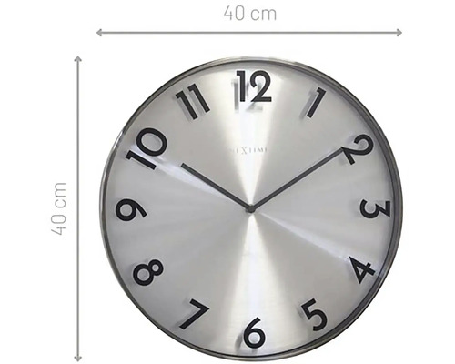 Okrúhle nástenné hodiny s priemerom 40 centimetrov