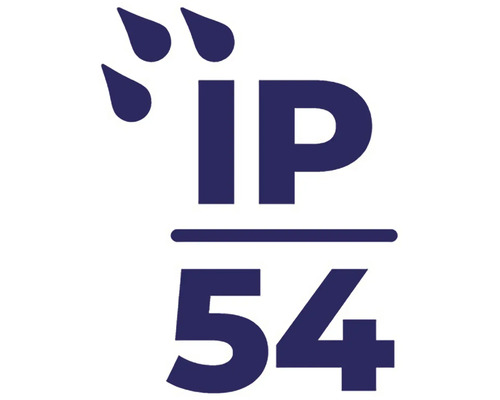 Stupeň krytia IP54: ochrana proti usadzovaniu prachu a striekajúcej vode