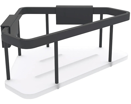 Rohová polica s kovovým rámom a policou