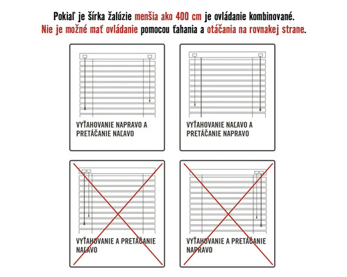 Návod na obsluhu žalúzií