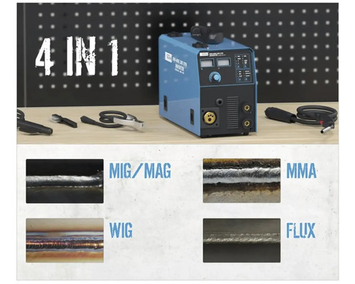 Zváračka 4 v 1 s možnosťami MIG/MAG, MMA, WIG a taviva