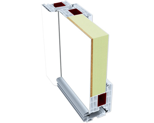 Prierez plastovým oknom s izoláciou