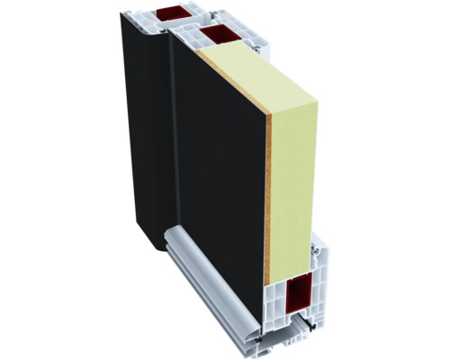 Prierez okenným profilom s izoláciou