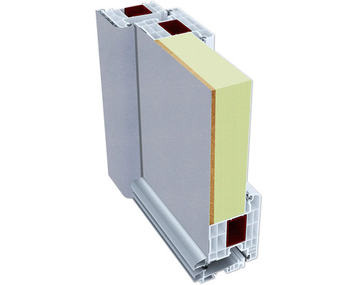 Priečny rez dverami s izoláciou