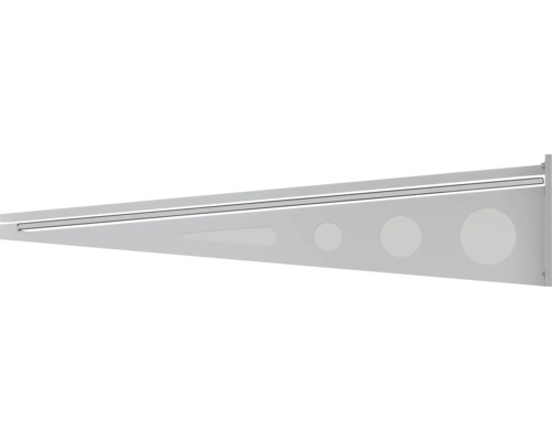 Kovová polica s výrezmi