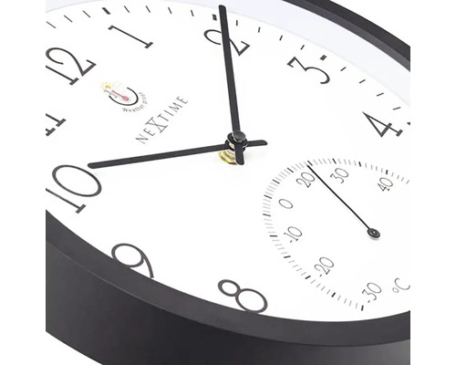 Nástenné hodiny Nextime s teplomerom