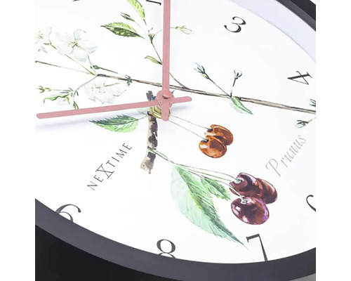 Nástenné hodiny s motívom čerešňového kvetu na montáž na stenu