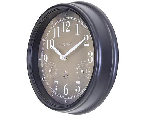Nástenné hodiny Nextime s teplomerom a vlhkomerom