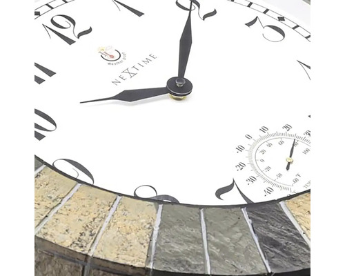 Nástenné hodiny s teplomerom a mozaikovým okrajom