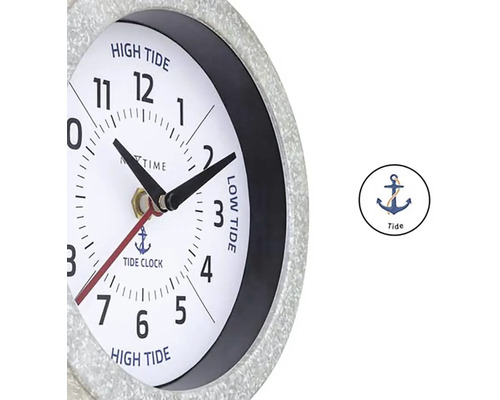 Hodiny Nextime s ukazovateľom prílivu a odlivu