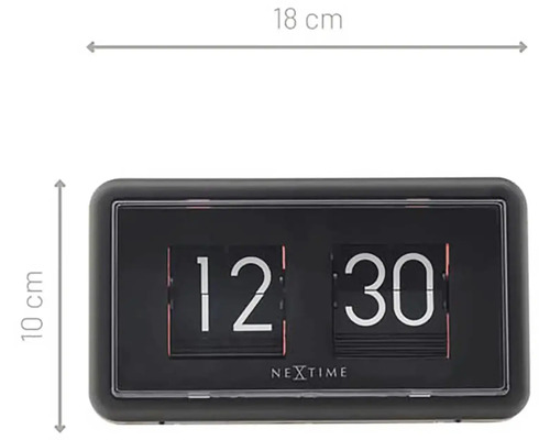 Preklápacie hodiny Nextime s rozmermi 18 x 10 centimetrov