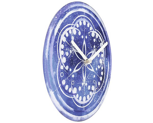 Okrúhle nástenné hodiny s abstraktným vzorom hviezd