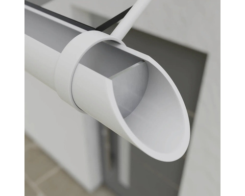 Polkruhový plastový odkvap s odkvapovým hákom