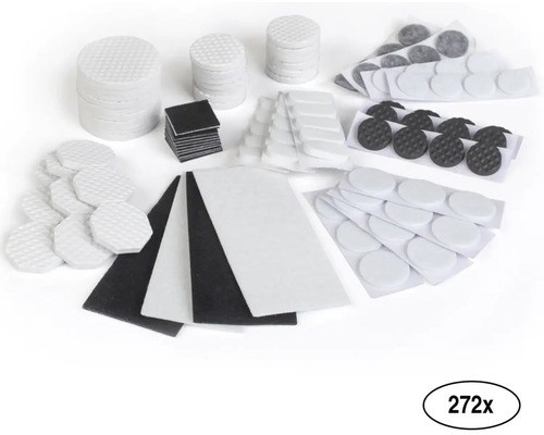 Sada podložiek pod nábytok rôznych tvarov a veľkostí, 272 kusov