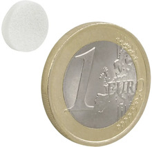 Tlmič dvierok Ø 10 mm samolepiaci biely 50 ks