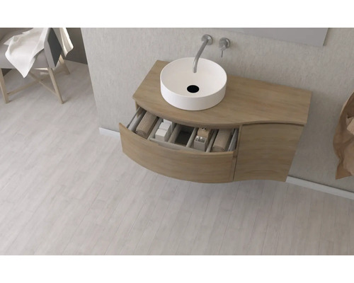 Skrinka pod umývadlo s umývadlom a otvoreným prvkom zásuvky