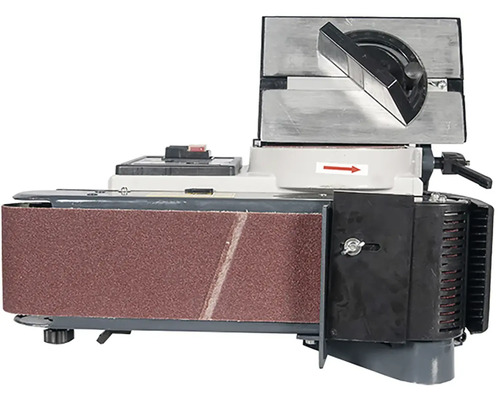 Pásová brúska s brúsnym pásom a stolom