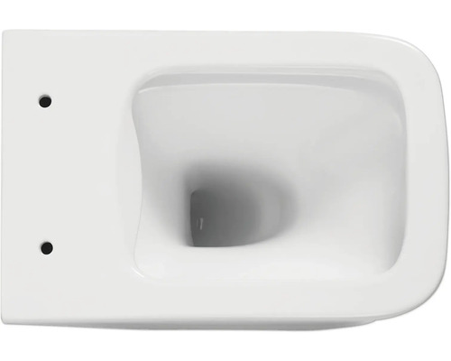 Biela závesná toaleta zhora