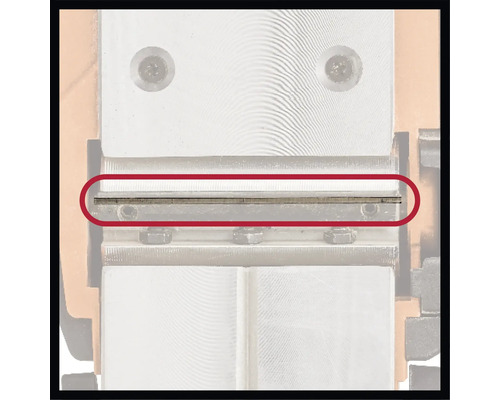 Detailný pohľad na vodiacu lištu