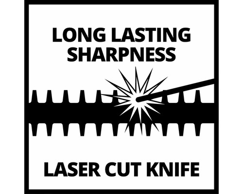 Symbol pre dlhotrvajúcu ostrosť laserom rezaného noža