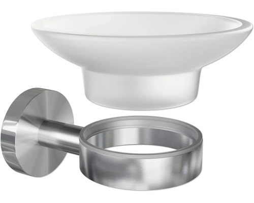 Nástenná miska na mydlo s držiakom z nehrdzavejúcej ocele a skla