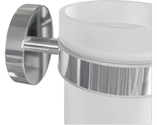 Nástenný držiak na zubné kefky zo skla a kovu