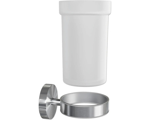 Pohár na zubné kefky s nástenným držiakom z nehrdzavejúcej ocele