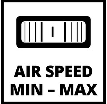 Symbol rýchlosti vzduchu: Minimum až maximum