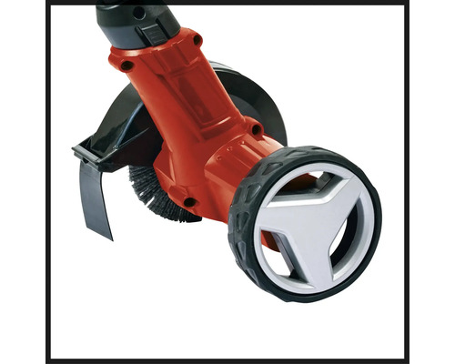 Detailný pohľad na kefu na škáry s kolieskovým vedením