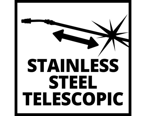 Symbol teleskopickej funkcie z nehrdzavejúcej ocele