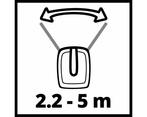 Nastaviteľný kyvný zdvih medzi 2,2 a 5 metrami