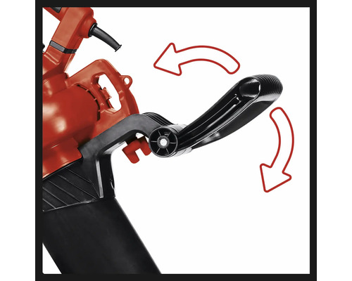 Detailný pohľad na fúkač lístia s nastaviteľnou rukoväťou