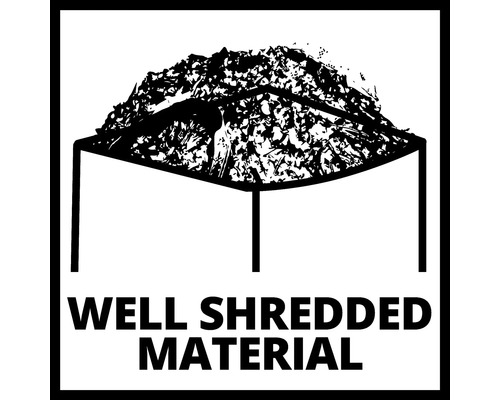 Symbol pre dobre rozdrvený materiál