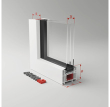 Plastové okno fixné zasklenie ARON Basic biele 1000 x 400 mm (neotvárateľné)-thumb-1