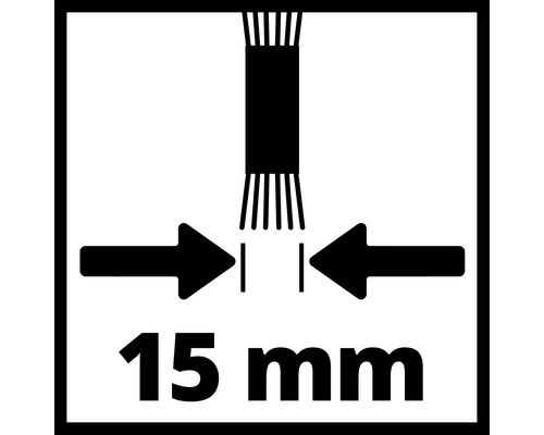 Symbol pre minimálnu vzdialenosť 15 milimetrov